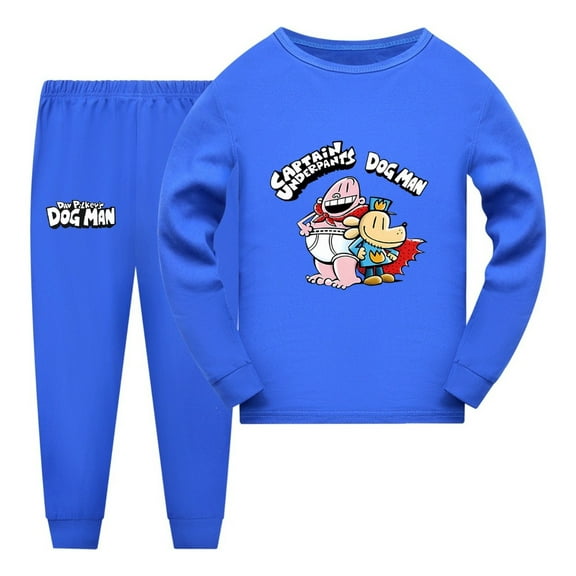 Captain Underpants & Dog Man Kids Pajamas Set – Comic Hero Sleepwear for Boys and Girls – Fun Cartoon Loungewear