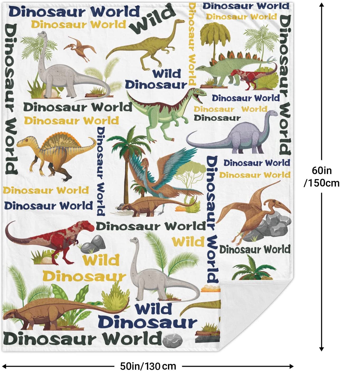 Dinosaur Blanket for Boy, Throw Blanket for Girls, Kids Soft Cute Dinosaur Blankets, Room Decor, Flannel Sofa Bed Throw Blanket 60x50 inch
