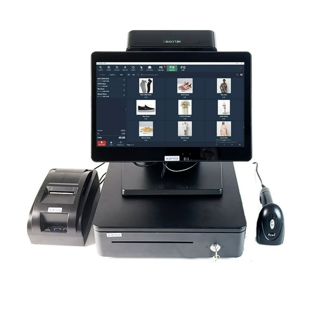 I5 8G 128G 14inch Touch Screen Cash Register With Free Pos System 58mm Thermal Ticket Printer Payment Terminal ,User Friendly
