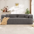 thumbnail image 2 of Muumblus 86“ Chenille Boneless Sofa, Modern Upholstered Living Room Couch, Cozy Curved 3-Seater Cloud Sofa, Gray, 2 of 9