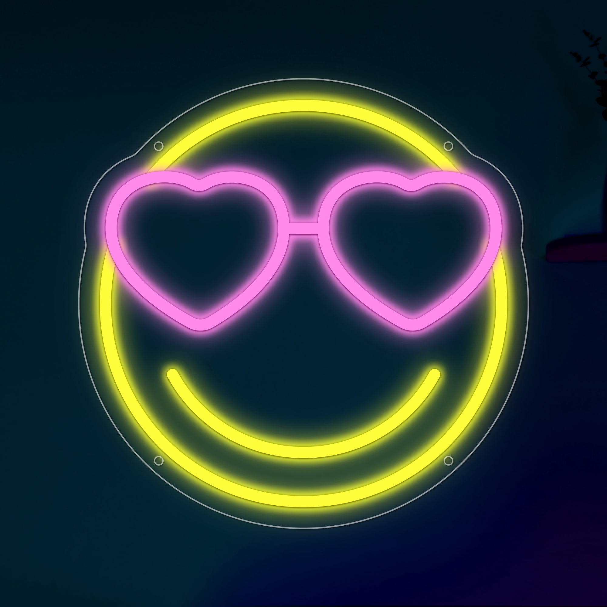 Smile Face Neon Sign, Funny Smile Face Led Neon Signs for Wall Decor, Dimmable Neon Light for Bedroom, Game Room, Kids Room, Bar Decoration, USB Light Up Signs for Wedding Birthday Party