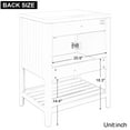thumbnail image 3 of 24" Grey Modern Solid Wood Bathroom Vanity with Semilune Ceramic Sink for Easy Storage in Bathroom, 3 of 7
