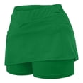thumbnail image 5 of Bloomae Skorts for Women with Pockets Plus Size Elastic High Waist Tummy Control Athletic Skorts Dressy Casual Tennis Golf Skorts for Summer Activewear Mini Skirts Dark Green L, 5 of 5