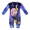 thumbnail image 6 of Anya Forger Spy X Baby Footless Rompers, Long Sleeve Baby Onesie Jumpsuit for Boys Girls, 6 of 8