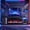 Black, variant on Pinmoco 36" Electric Fireplace TV Stand for TVs up to 80", LED Entertainment Center with Storage Cabinet, 7 Flame Colors, RGB Lights, Black Marble