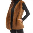 thumbnail image 4 of LOVZFMLL Vestes pour Femmes Mode Femmes Confortable Décontracté Poche Couleur Unie Col Sans Poils Sans Manches Sans Capuche Décontracté, 4 of 6