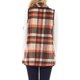 thumbnail image 5 of Chaqueta tipo cárdigan sin mangas con cuadros escoceses y solapa abierta para mujer con bolsillos (XL), 5 of 5