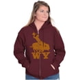 thumbnail image 3 of Wyoming Western Rodeo Rider WY Zip Up Hoodie Men's Women's Brisco Brands S, 3 of 6