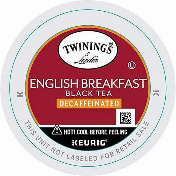 Twining English Breakfast Decaffeinated Black Tea, K-Cup, 12-Count