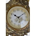 thumbnail image 3 of Three Star Poly Resin Gold Peacock Wall Clock ZP923, 3 of 3