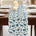 thumbnail image 3 of Table Runners 72 Inches Long Dress Scarves, Tropical Plants Farmhouse Kitchen/Dining Table Runner, Coffee Tablerunners, Summer Farmhouse Vintage Blue Camels 18x72 Inch, 3 of 9