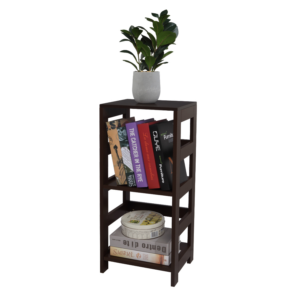 Small Bookshelf for Small Spaces, Small Bookcases and Book Shelves 3 Shelf, Bathroom Shelves Freestanding, Bedside Table, Night Stands for Kids, Bedroom, Office - image 4 of 6