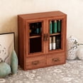 thumbnail image 1 of Wooden Desktop Storage Cabinet, Handmade Wooden Jewelry Box  for Office, 1 of 8