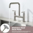 thumbnail image 4 of WOWOW Double Handle Bridge Faucet with Kitchen Sink Hole Cover, 4 of 6