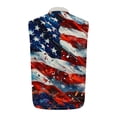 thumbnail image 5 of Stamzod Men's Summer Tank Top with Pocket Fashion American Flag Sleeveless Shirts Casual Button Up Tank Shirt Red-3 S, 5 of 5
