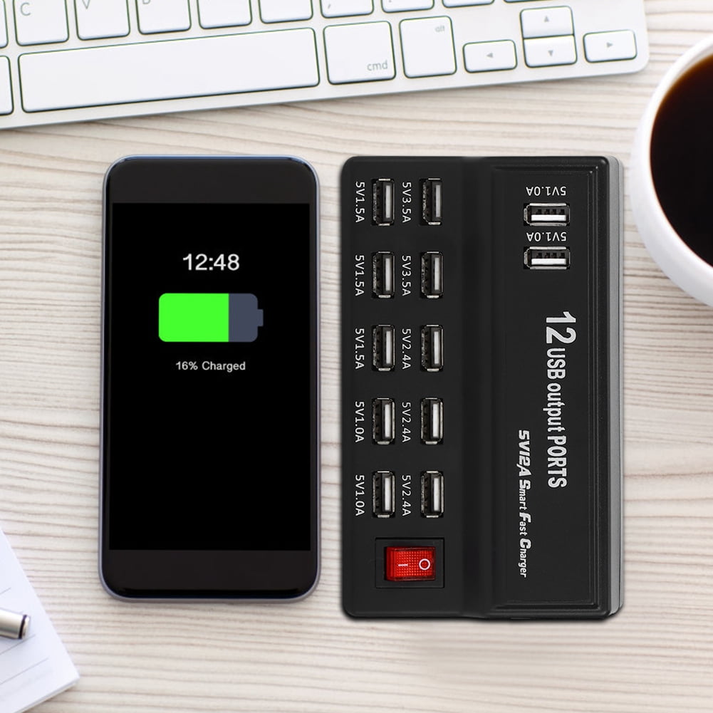 Multi Port USB Charger,Multi Port Household 12 USB Power Strip USB Charging Hub Expertly Crafted