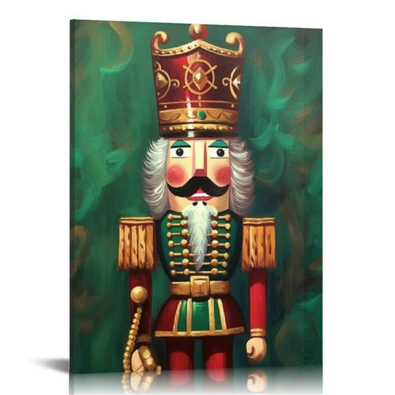 JEUXUS Wall Art Canvas Print Nutcracker Pictures for Christmas - Soldier Painting Artwork for Home Art…