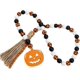 thumbnail image 1 of CHAO Corona de cuentas de madera para Halloween, guirnalda de cuentas rústica de granja, bandeja con cuentas escalonadas, decoración, naranja, 1 of 5