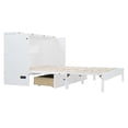 thumbnail image 6 of Queen Size Murphy Bed with Large Capacity Drawers, Space-Saving Cabinet Bed with Foldable Design, for  Apartments, Guesthouses, White, 6 of 9