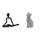 thumbnail image 1 of Estatua Creativa Abstracta De Gato Pensador, Figura Decorativa, Escultura única De Resina, Adorno De Escritorio Para La Entrada, Dormitorio, Estantería, Regalo De Inauguración De La Casa., 1 of 8