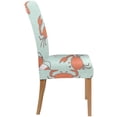 thumbnail image 3 of ZHANZZK Sea Beach Pattern Lifebuoy Anchor Shell Crab Stretch Chair Cover Protector Seat Slipcover for Dining Room Hotel Wedding Party Set of 1, 3 of 5