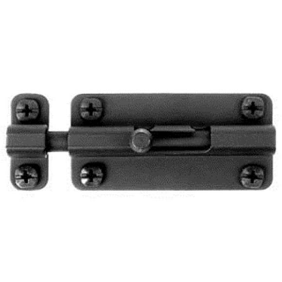 4" Slide Barrel Bolt - Black Iron