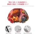 thumbnail image 3 of KLL Vibrant Floral Collage Portrait Pattern Shower Cap & Bath Cap for Women,Reversible Oversized Waterproof Shower Caps for all Hair Lengths,Elastic Reusable Bathing Hair Cap, 3 of 6