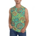 thumbnail image 1 of Balery Colourful Tie Dye Camisetas sin mangas para hombre, absorbe la humedad y protege contra el mal olor.-XX-Large, 1 of 7