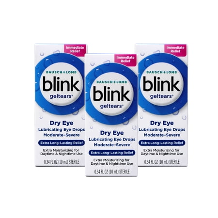 blink Gel Tears Lubricating Eye Drops 10 mL (Pack of 3)