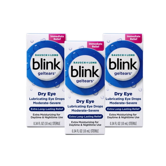 blink Gel Tears Lubricating Eye Drops 10 mL (Pack of 3)