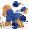 thumbnail image 3 of Unique Bargains Soft Pet Clothes Sweatshirt with Hat, Dog Pullover Hoodies Outfits Blue M, 3 of 7
