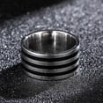 thumbnail image 3 of 10MM Wide Trendy Stainless Steel Ring For Woman And Man Valentine's Day gift JRV3029S 13, 3 of 6