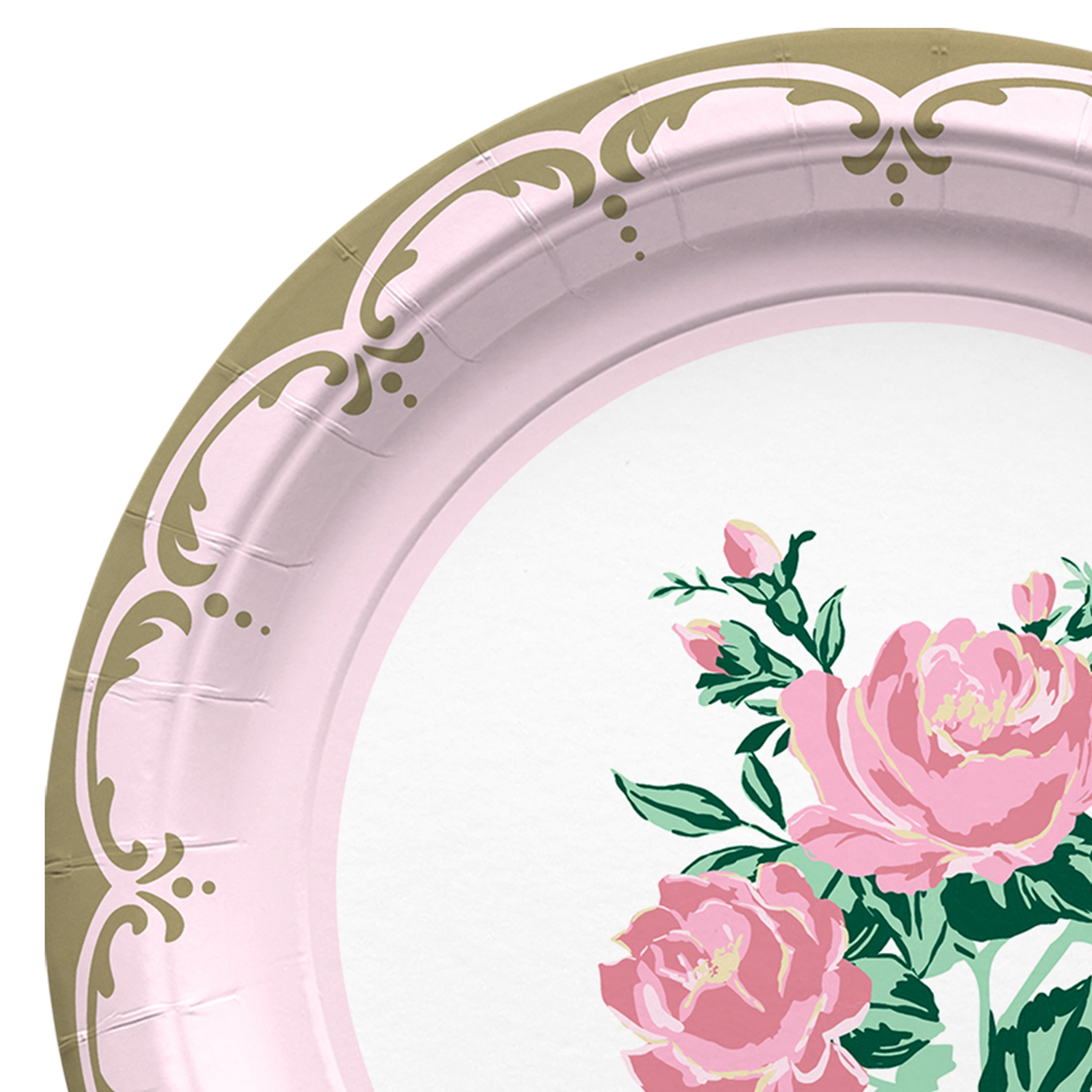 8 Count, 7IN Disposable Tea Party Paper Plates, Multicolor, Vintage Finds by Way to Celebrate