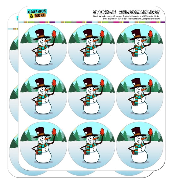 Snowman Waving Christmas Holiday Planner Calendar Scrapbooking Crafting Stickers