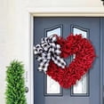 thumbnail image 4 of en apariencia de rojo Día de San Valentín 15.7in Ventana Colgante de pared artificial para casa Inicio Foto Props Macarena corona en forma de corazon, 4 of 8