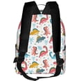thumbnail image 3 of Zufioo Dinosaur Print Fashion Large Capacity Backpack, Zippered Multi-compartment Travel Work Campus Lightweight Backpack, Unisex, 3 of 5