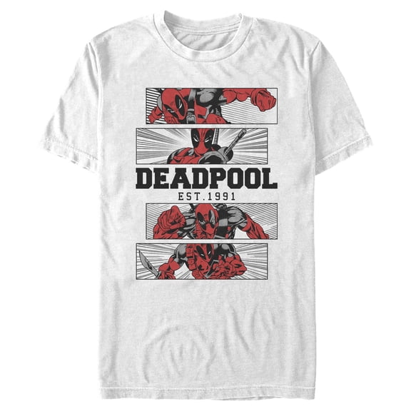 Men's Marvel: Deadpool Comic Panels Graphic T-Shirt