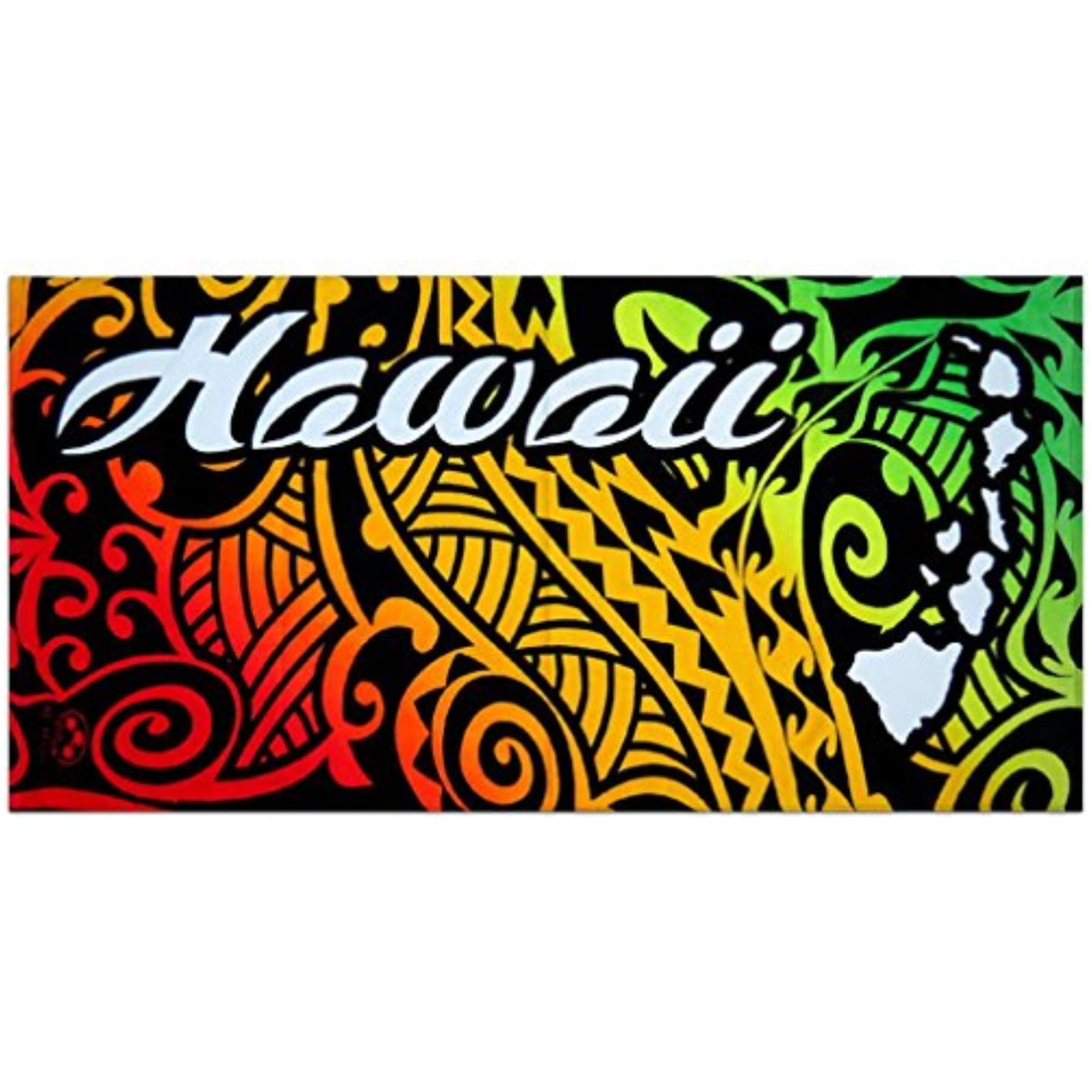 Island Impressions Tribal Hawaii Beach Towel