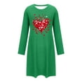 thumbnail image 4 of Taqqpue Valentines Nightgowns for Women Crew Neck Night Shirt Soft Sleepwear Heart Printed Cotton Night Gown Long Sleeve Sleepshirts, 4 of 6