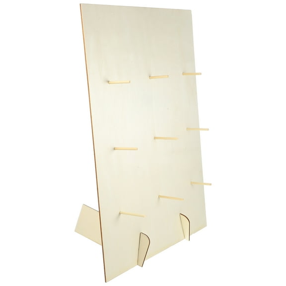 TEHAUX Beige Wooden Donut Display Stand - Dessert Holder for Kitchen, Parties, Events, and Home Use