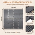 thumbnail image 6 of Plastic Interlocking Deck Tiles, 44 Pack 12"x12" Waterproof Non-Slip Outdoor Patio Flooring, Drainable Snap Together Decking Tiles for Poolside, Porch, Garden, Backyard & Shed Floor, Grey, 6 of 8