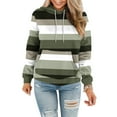 thumbnail image 4 of GigrtiJin Women's Striped Hooded Sweatshirt Long Sleeves Casual Pullover Loose Sweatshirts Tops with Pockets, 4 of 6