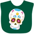thumbnail image 3 of Inktastic Sugar Skull Blue Boys or Girls Baby Bib, 3 of 4