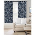 thumbnail image 2 of Abstract Flower Blackout Curtains for Bedroom Living Room, Blue Dandelion Lavender Floral Wild Botanical Leaf Navy 54 In Long Thermal Insulated Darkening Drapes Grommet Window Treatments 42x54 In, 2 of 9