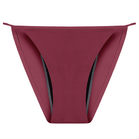Fulorrnie Underwear for Women Plus Size Seamless Leakproof Comfort Panties Period Elastic Waist Bikini Breathable Panty Brick Red L