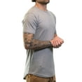 thumbnail image 2 of ShirtBANC Hipster Hip Hop Long Drop Cut Mens Shirt Curved Hem Solid Color Packs, 2 of 7