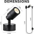 thumbnail image 3 of SUNVIE 2 Pack LED Spotlights Indoor, 3W Up Light Floor Lamps, 3000K Accent Lighting with Foot Switch, 3 of 9