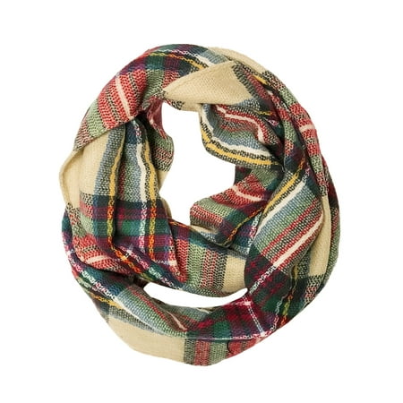 Wrapables® Plaid Print Infinity Scarf, Red and (Best Way To Wear An Infinity Scarf)