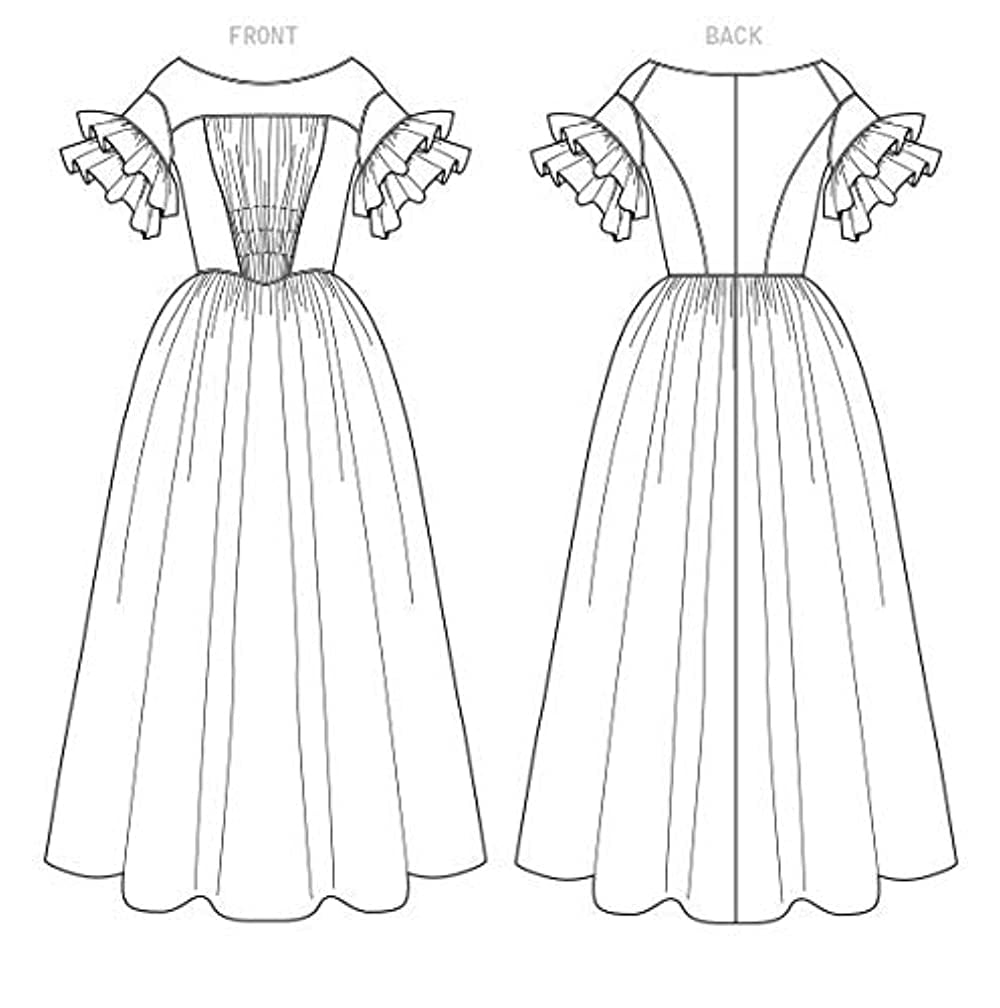 White Sizes 14-22 Sewing Pattern McCall Pattern Company McCalls Womens Victorian Costume Dress and Jacket 