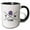 Black/White, variant on 3drose, Tennessee State Abbreviation, Statehood, Flag Art on White Background., 11oz Two-tone Blue Mug
